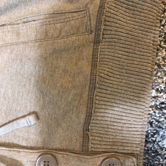 ABERCROMBIE AND FITCH AUNTHENTIV VINTAGE TAN HOODED BUTTON FRONT COTTON JACKET - Picture 7 of 8